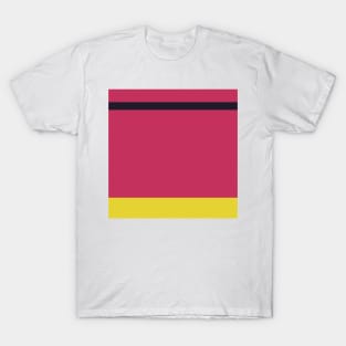 An admirable batter of Very Light Pink, Raisin Black, Almost Black, Dingy Dungeon and Piss Yellow stripes. T-Shirt